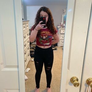 Fashion Nova ripped black skinny jeans (high rise)